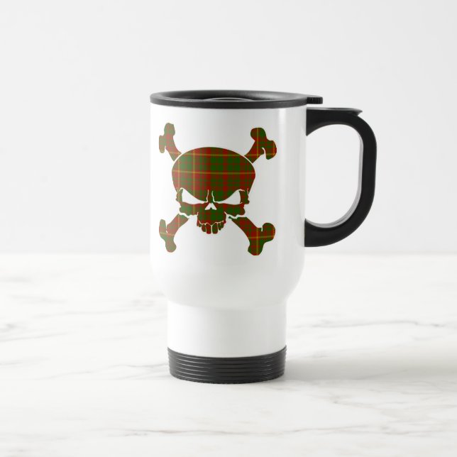 MacRory Tartan Skull No Banner Travel Mug (Right)