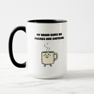 Macros Caffeine Brain Power Tech Humour Design Mug
