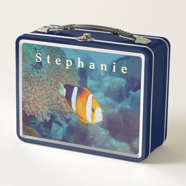 Mactan Channel Cebu Island Philippines Clownfish Metal Lunch Box (Front)
