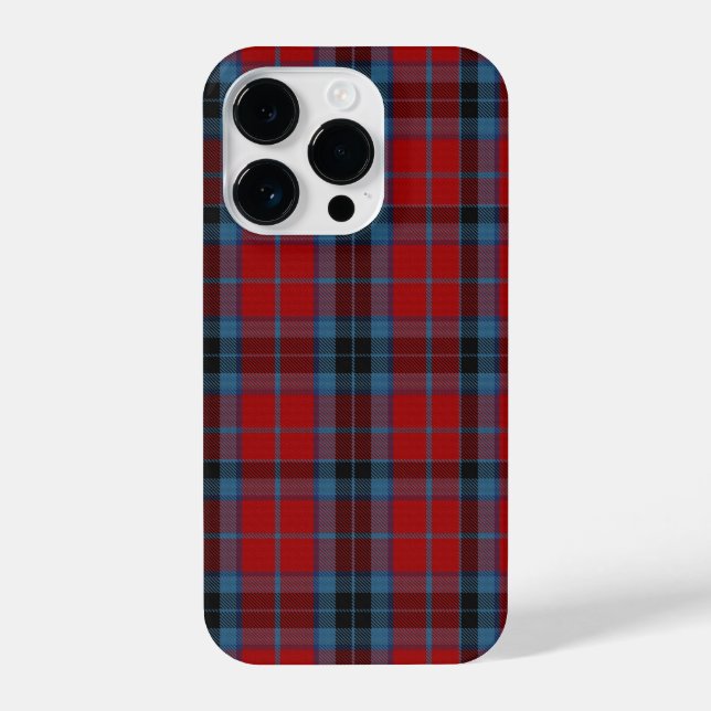 MacTavish Tartan Red and Blue Plaid iPhone Case (Back)
