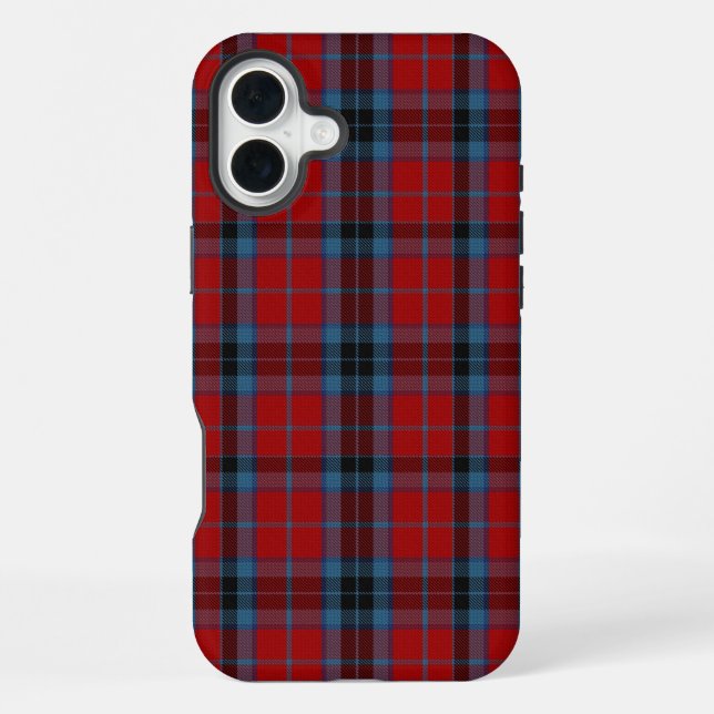 MacTavish Tartan Red and Blue Plaid iPhone Case (Back)