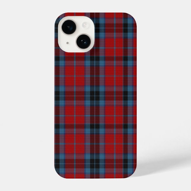 MacTavish Tartan Red and Blue Plaid iPhone Case (Back)