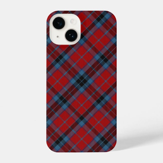 MacTavish Tartan Red and Blue Plaid iPhone Case (Back)
