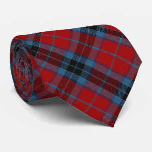 MacTavish Tartan Red and Blue Plaid Tie
