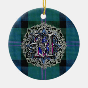 MacThomas Clan Plaid Monogram ornament