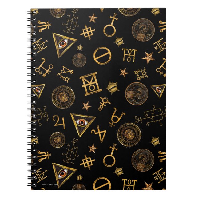 MACUSA™ Magic Symbols And Crests Pattern Notebook (Front)