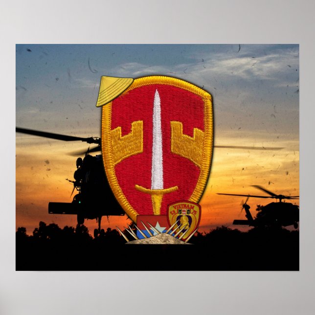 MACV Military Advisors Vietnam War Patch Poster (Front)