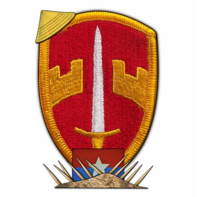 MACV SOG Military Assistance Command Vietnam Standing Photo Sculpture (Front)