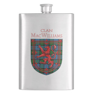 MacWilliams Tartan Scottish Plaid Lion Rampant Hip Flask