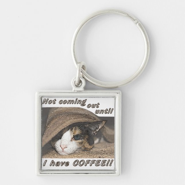 Macy Wants Coffee Too Key Ring (Front)