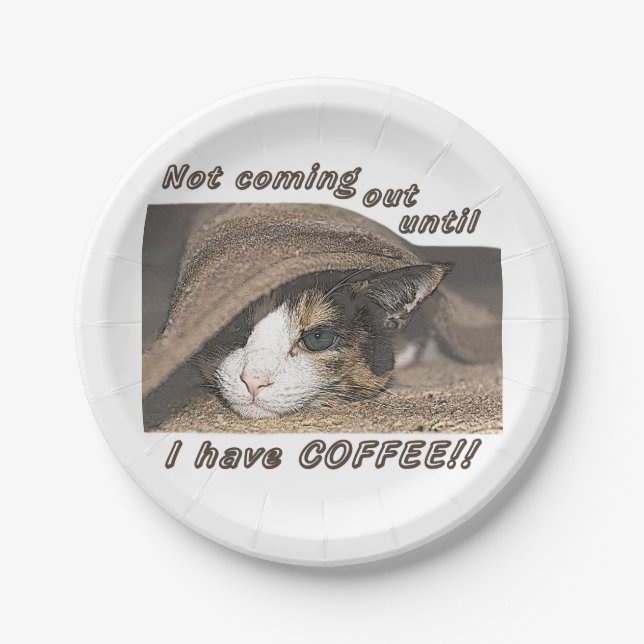 Macy Wants Coffee Too Paper Plate (Front)