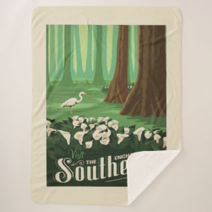 Macy's Flower Show Southeast Sherpa Blanket