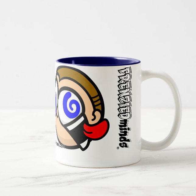 MAD and CRAZY at your service! Two-Tone Coffee Mug (Right)