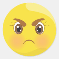 Mad & Angry Emoji Face Stickers