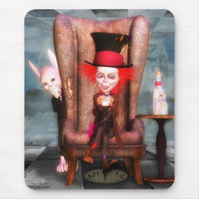 Mad As A Hatter Fine Art On A Mousepad (Front)