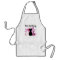 "Mad Cat Lady" Cat in Pink Flowers Apron