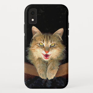 Mad Cat Painting - Cute Original Cat Art iPhone XR Case
