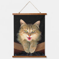 Mad Cat Painting - Cute Original Cat Art