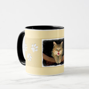 Mad Cat Painting - Cute Original Cat Art Mug