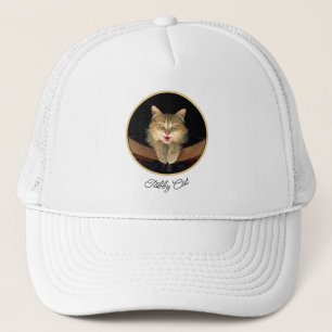 Mad Cat Painting - Cute Original Cat Art Trucker Hat