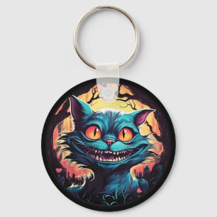 Mad Cheshire Cat Alice in Wonderland  Key Ring
