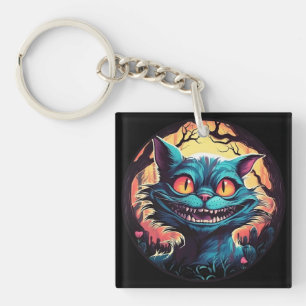 Mad Cheshire Cat Alice in Wonderland  Key Ring