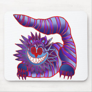 Mad Cheshire Cat Fire Mouse Mat