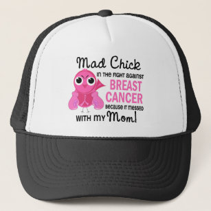 Mad Chick 2 Mum Breast Cancer Trucker Hat
