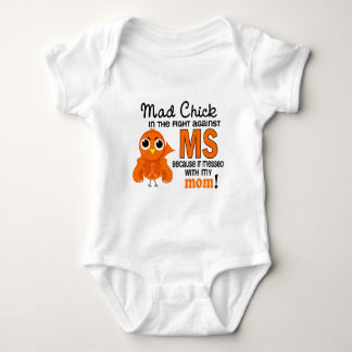 Mad Chick 2 Mum Multiple Sclerosis MS Baby Bodysuit