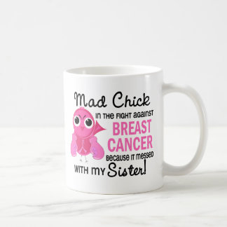 Mad Chick 2 Sister Breast Cancer Coffee Mug