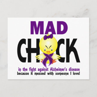 Mad Chick In The Fight Alzheimer’s Disease Postcard