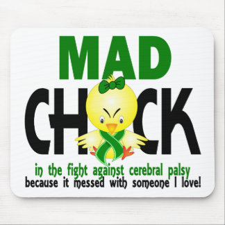 Mad Chick In The Fight Cerebral Palsy Mouse Mat