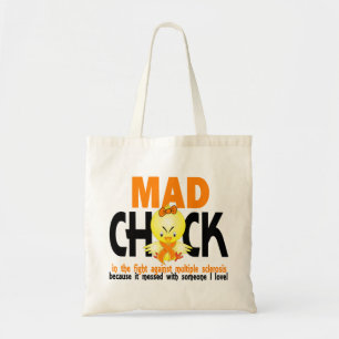 Mad Chick In The Fight Multiple Sclerosis Tote Bag