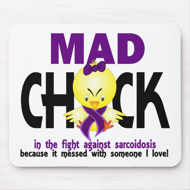 Mad Chick In The Fight Sarcoidosis Mouse Mat (Front)
