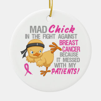 Mad Chick Messed With Patients 3 Breast Cancer.png Ceramic Tree Decoration