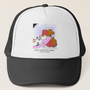 Mad Cow In Therapy Funny Gifts & Collectibles Trucker Hat