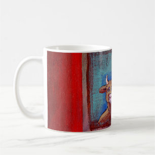 Mad Cow - Indignant upset emotional cow ART Coffee Mug