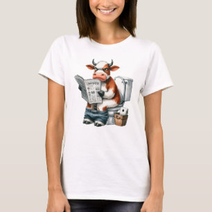 MAD COW ON TOILET T-Shirt