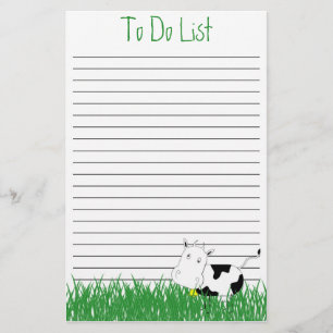 Mad Cow Stationery To Do List Template