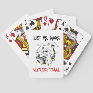 Mad dog playing cards