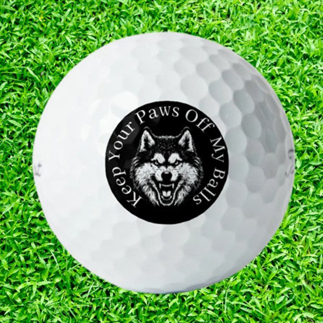 Mad Dog Wolf Golfers Golf Balls (Find the perfect golf balls for dog-loving golfers )