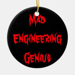 Mad Engineering Genius Geeky Geek Nerd Gifts Ceramic Tree Decoration