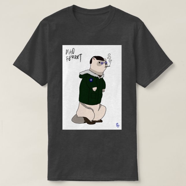 MAD FERRET indie animals  T-Shirt (Design Front)