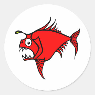 Mad Fish Red sticker