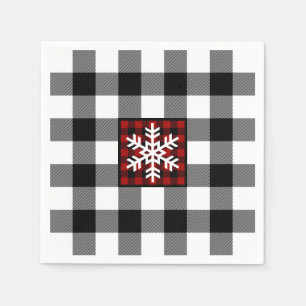 Mad for Plaid, Snowflake Napkin