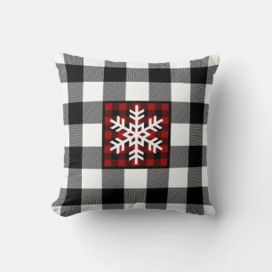 Mad for Plaid with Snowflake Pillow