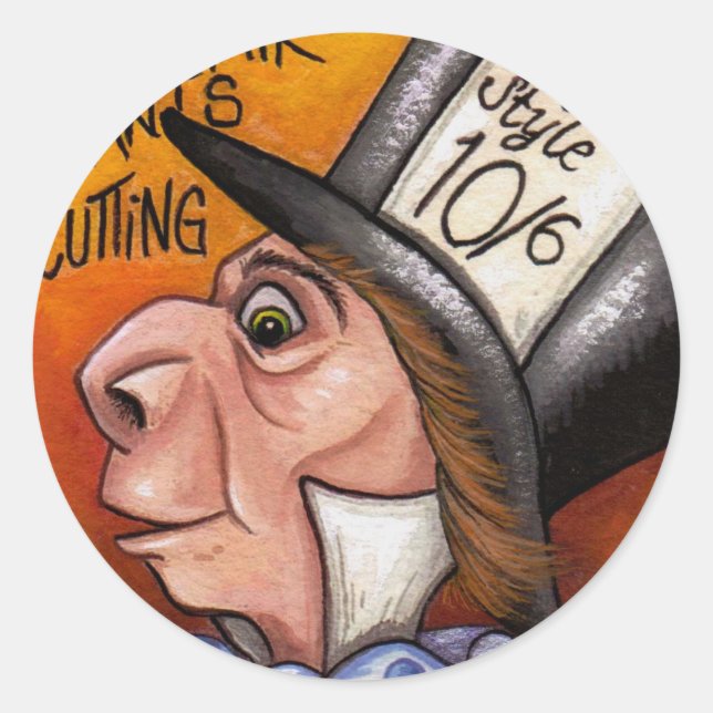 MAD HATTER Alice in Wonderland Sticker (Front)