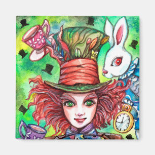 Mad Hatter and Rabbit Magnet