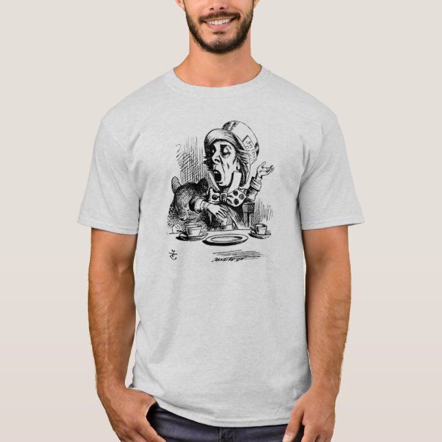 Mad Hatter Ash Colour T-Shirt (Front)