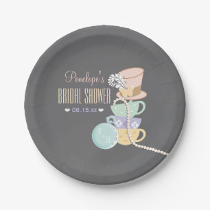Mad Hatter Bridal Shower Paper Plate